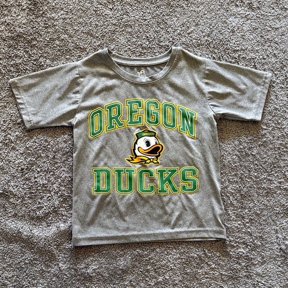 Oregon Ducks Youth Gray Short Sleeve Graphic Tee